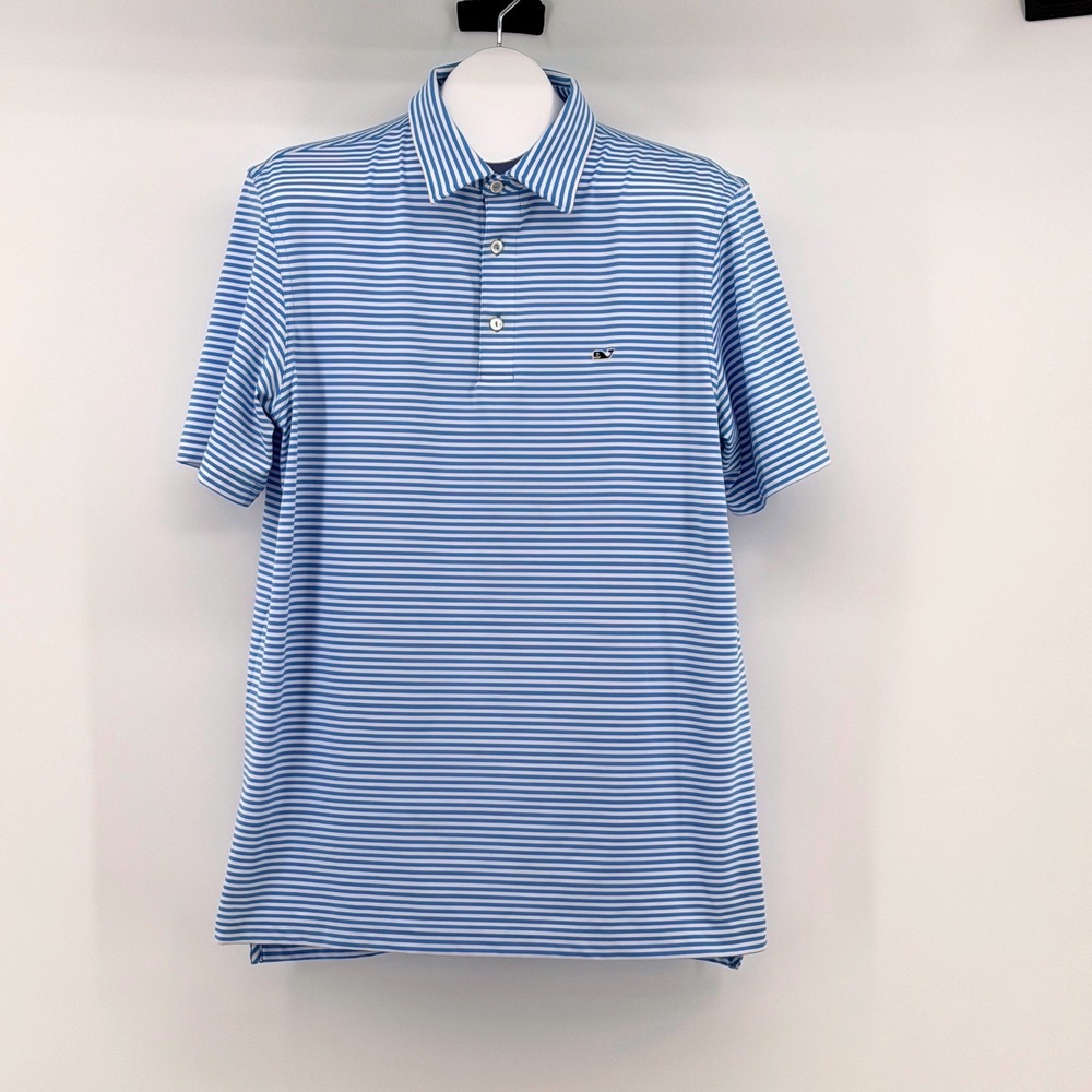 Vineyard Vines Performance Polo Mens Large Striped Short Sleeve Golf
